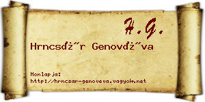 Hrncsár Genovéva névjegykártya